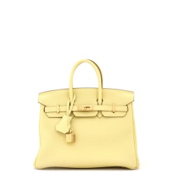 Birkin Handbag Jaune Poussin Togo with Gold Hardware 25