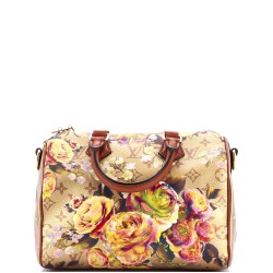 Speedy Bandouliere Bag Limited Edition Flowers Monogram Canvas 25