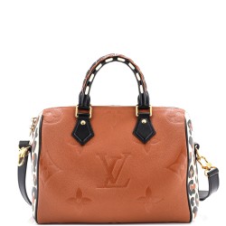 Speedy Bandouliere Bag Wild at Heart Monogram Empreinte Giant 25