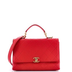 Chic Affinity Top Handle Bag Stitched Caviar Small