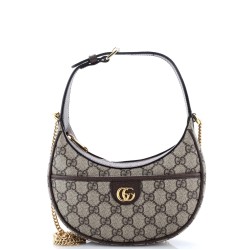 Interlocking G Patch Half Moon Hobo GG Coated Canvas Mini