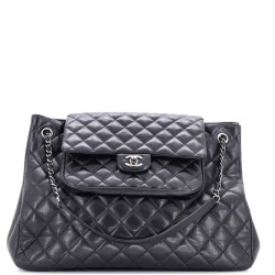 Classic Flap Shopping Tote Quilted Lambskin Large