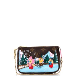 Pochette Accessoires Limited Edition Vivienne Xmas Monogram Canvas Mini