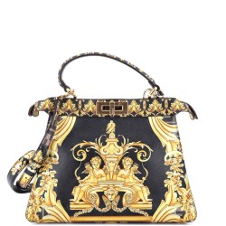 x Versace Fendace ISeeU Peekaboo Bag Printed Laminated Leather Medium
