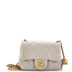 Pearl Crush Square Flap Bag Quilted Lambskin Mini