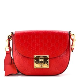 Padlock Saddle Shoulder Bag Guccissima Leather Medium