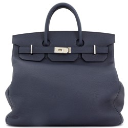 HAC Birkin Bag Bleu Nuit Togo with Palladium Hardware 40