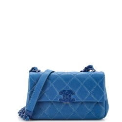 My Everything Flap Bag Quilted Caviar Small