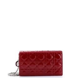 Lady Dior Clutch on Chain Cannage Quilt Patent