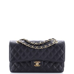 Classic Double Flap Bag Quilted Caviar Medium