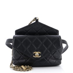 Carry With Chic Chain Flap Waist Bag Quilted Calfskin