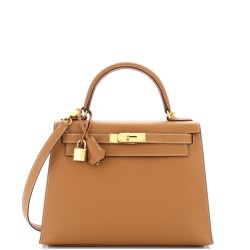 Kelly Handbag Gold Epsom with Gold Hardware 28