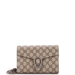 Dionysus Chain Wallet GG Coated Canvas Small