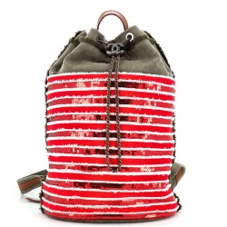 Cubano Trip Backpack Sequin Embellished Canvas Medium