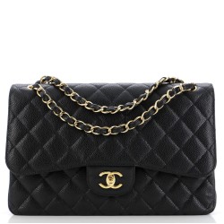 Classic Double Flap Bag Quilted Caviar Jumbo