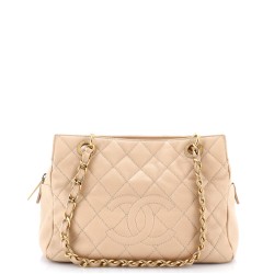 Petite Timeless Tote Quilted Caviar