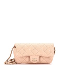 Classic Sunglasses Case with Chain Quilted Caviar