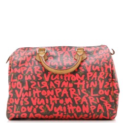 Speedy Handbag Limited Edition Monogram Graffiti 30