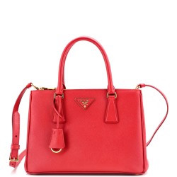 Galleria Double Zip Tote Saffiano Leather Small