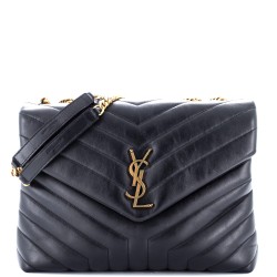 Loulou Shoulder Bag Matelasse Chevron Leather Medium