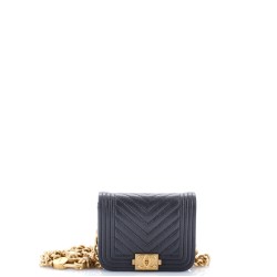 Boy Flap Chain Belt Bag Chevron Caviar