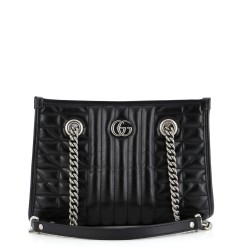 GG Marmont Aria Chain Shopping Tote Mixed Matelasse Leather Small