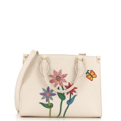 OnTheGo Tote Yayoi Kusama Flowers Monogram Empreinte Leather PM