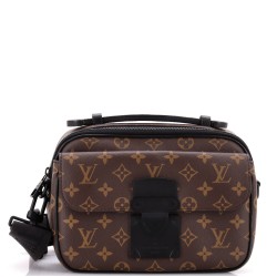 S Lock Messenger Bag Macassar Monogram Canvas