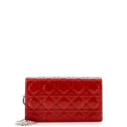 Lady Dior Clutch on Chain Cannage Quilt Patent