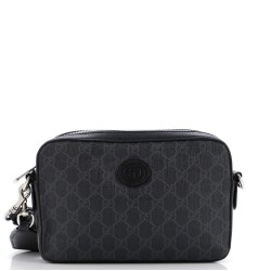 Interlocking G Patch Shoulder Bag GG Coated Canvas Small