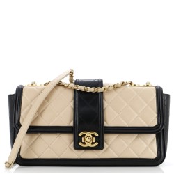 Elegant CC Flap Bag Quilted Lambskin Jumbo