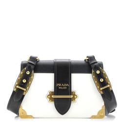 Cahier Crossbody Bag Leather and Saffiano Leather Large