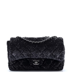 CC Flap Bag Quilted Ombre Sequins Medium
