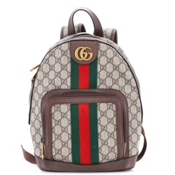 Ophidia Backpack GG Coated Canvas and Leather Small