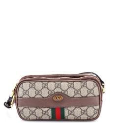 Ophidia Triple Zip Crossbody Bag GG Coated Canvas Mini