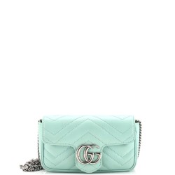 GG Marmont Monochrome Flap Bag Matelasse Leather Super Mini