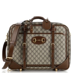 Horsebit 1955 Convertible Travel Bag GG Coated Canvas with Leather Large