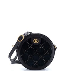 Ophidia Round Shoulder Bag GG Velvet Mini