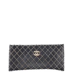 CC Chain Quilted Clutch Lambskin