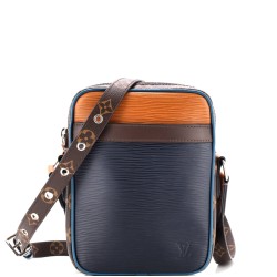 Danube Handbag Epi Leather with Monogram Canvas Slim