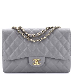Classic Single Flap Bag Quilted Caviar Jumbo