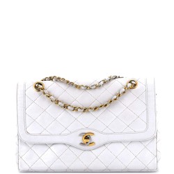 Vintage Two Tone CC Flap Bag Quilted Lambskin Medium