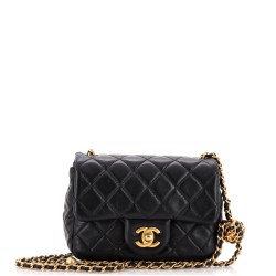 Pearl Crush Square Flap Bag Quilted Lambskin Mini
