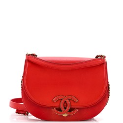 Coco Curve Flap Messenger Calfskin and Quilted Goatskin Small