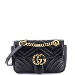 GG Marmont Flap Bag Matelasse Leather Small