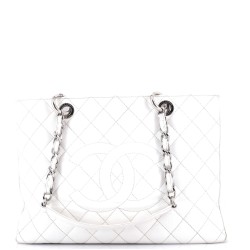 Grand Shopping Tote Quilted Caviar