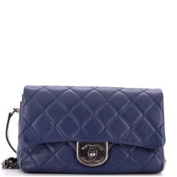 Double Carry Chain Waist Bag Quilted Goatskin Small