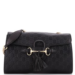 Emily Chain Flap Bag Guccissima Leather Medium