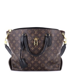 Flower Zipped Tote Monogram Canvas MM