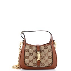 Jackie 1961 Chain Hobo Crystal Embellished GG Canvas Mini
